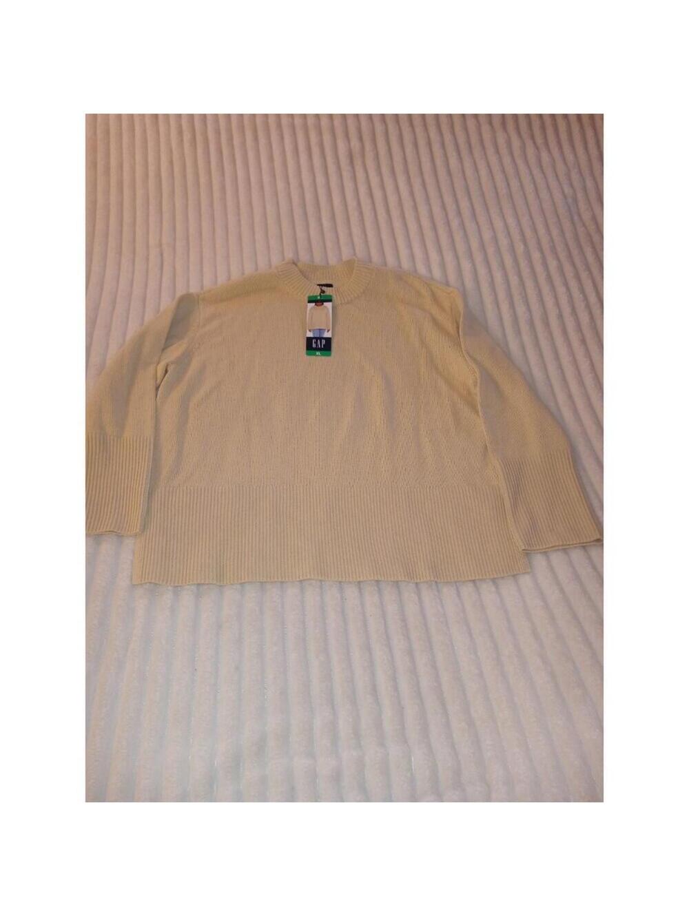 Gap Crew Neck Taupe Sweater Women's Size XL Long Sleeves New with Tags - Picture 4 of 6